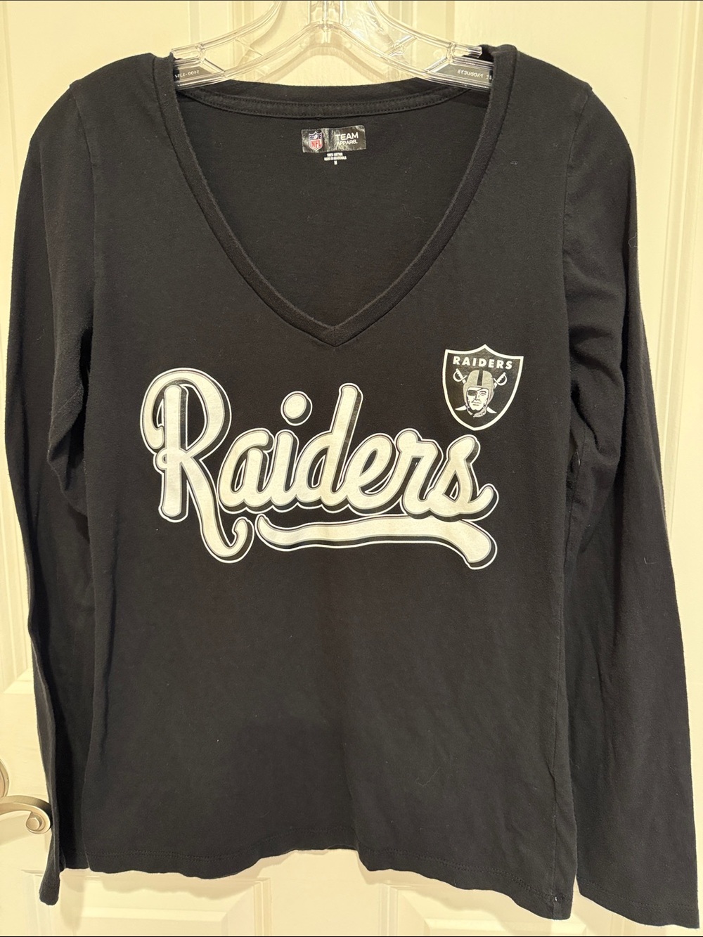 Team Apparel Black NFL Logo Cotton Tee